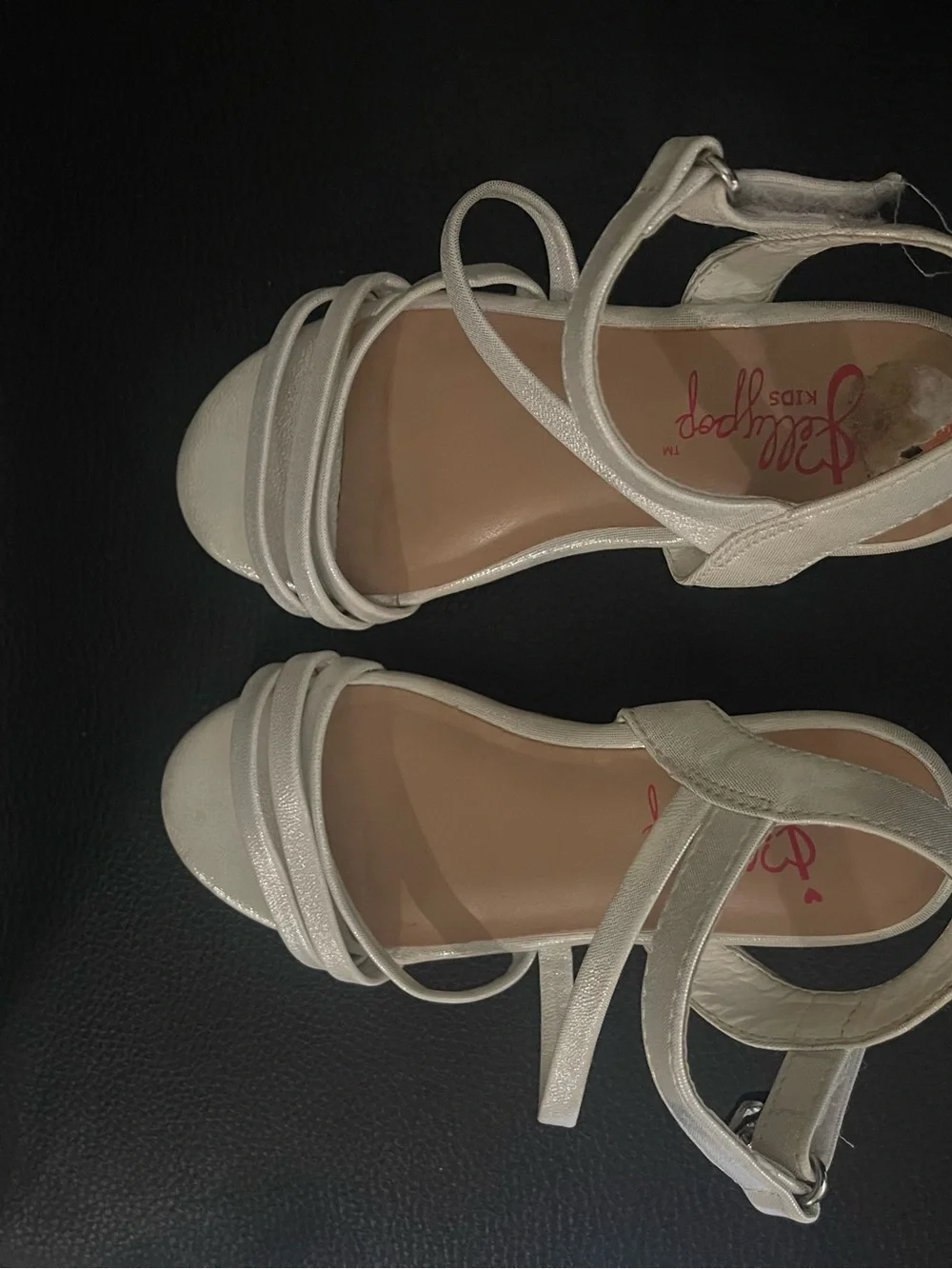 Women's White Strappy Ankle Strap Sandals
